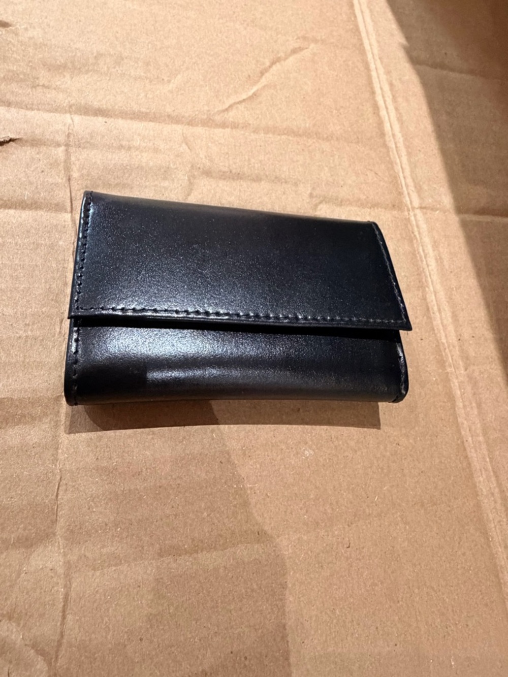 Genuine Black Leather Compact key holder Wallet
